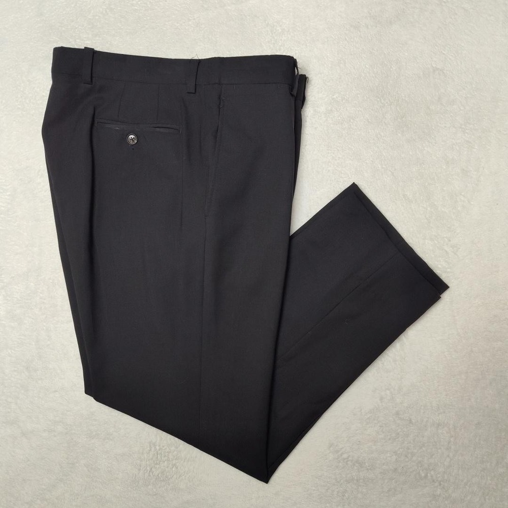 Ted Baker Pants Mens 34x29 Black Wool Jefferson Pant Dress Flat Front Straight